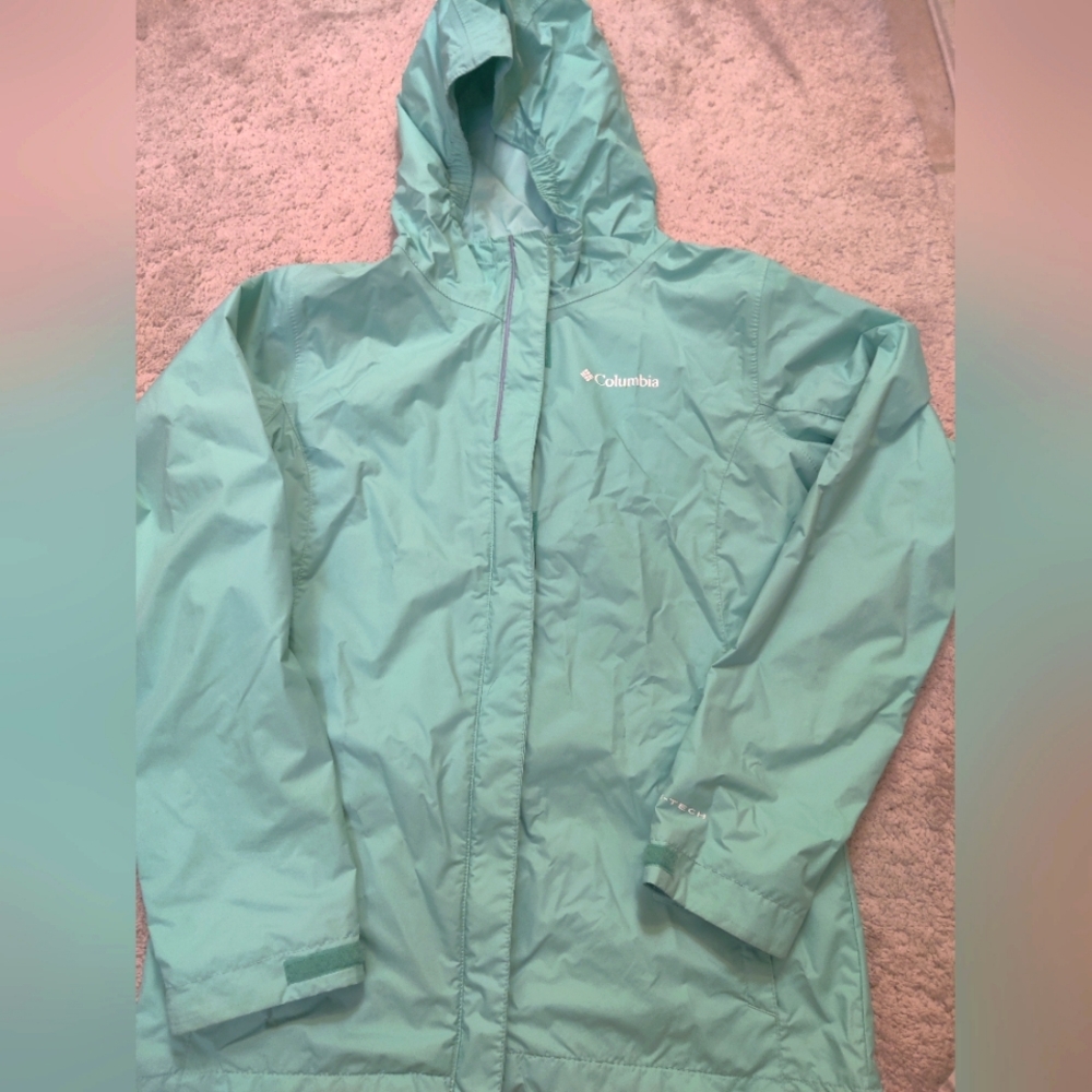 Columbia Kids Light Green Hooded Jacket
